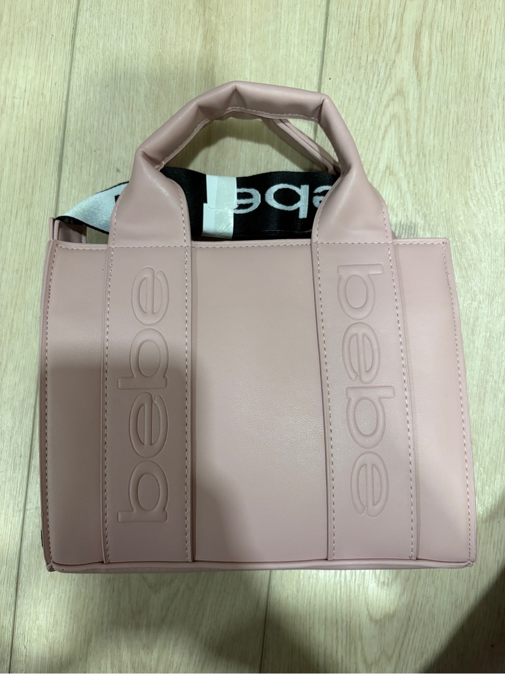 bebe Dusty Pink Logo Tote
